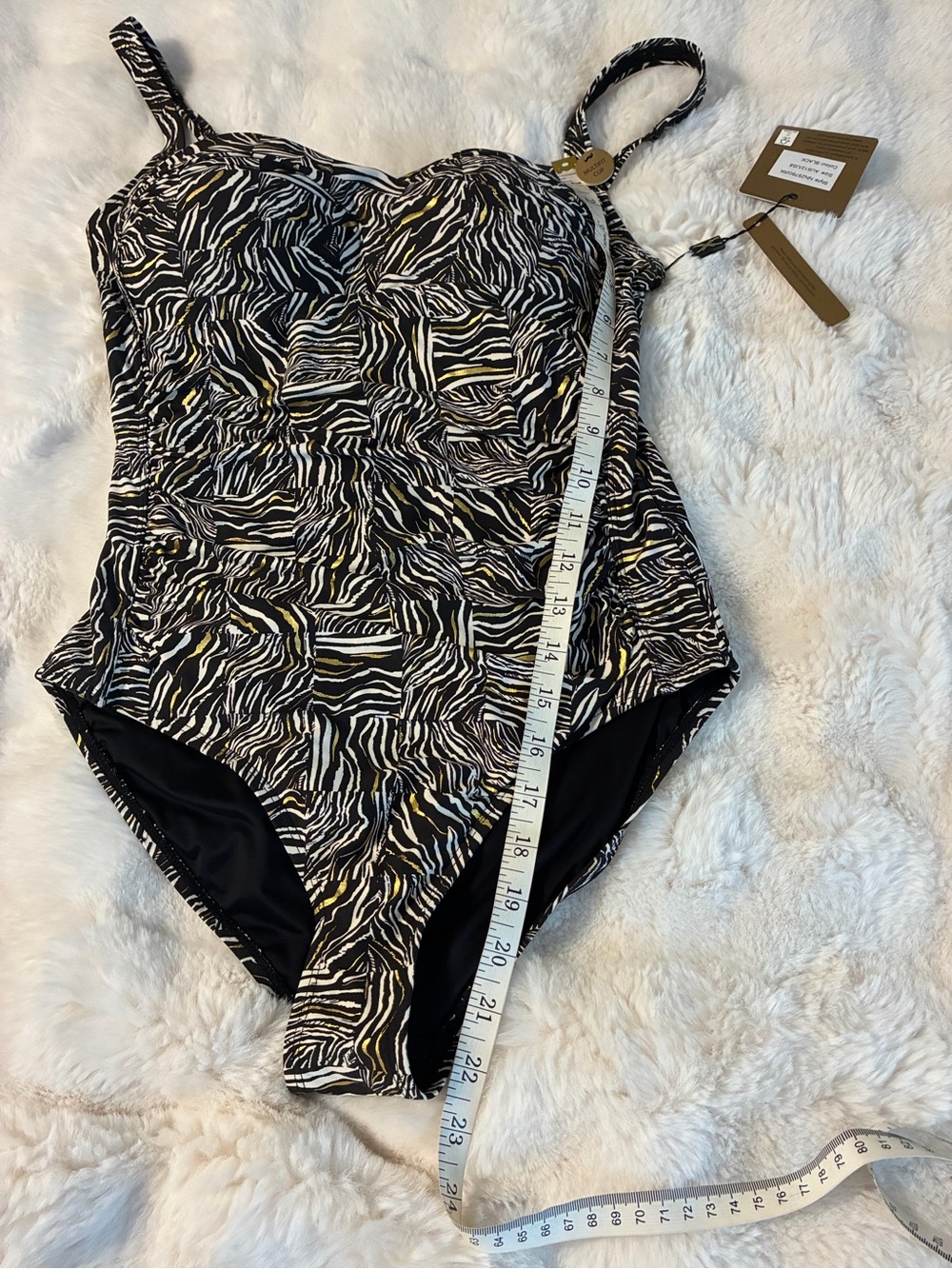 Nip Tuck Swim Size 8 Womens Animal Print One Piece Swimsuit MultifitCup NWT/0213 - Picture 9 of 11